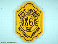 Click to enlarge 1986 Fort George Scout Campaign (chenille)